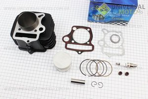 Циліндро поршневий комплект (ЦПГ) 125cм3-54мм (палець 14мм, висота циліндра 78,3мм, висота поршня 39,3мм), (див. фото розмірів). LIPAI (Запчастини для мопеда Дельта / UM3271-V73)