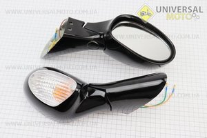 УЦІНКА Viper - F50 Дзеркало лівий/правий комплект ЧОРНІ (тріщина, див. фото). Китай (Запчастини на скутер / UM3285-V87)