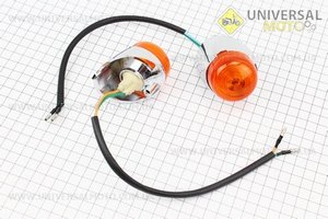 Yamaha VINO SA10J - 2т повороти передні в зборі комплект 2шт, жовті. Китай (Пластик на японський скутер / UM3292-V85)