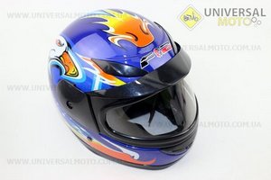 Шлем детский 109 - СИНИЙ "орел"