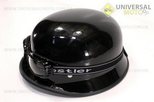 Шлем-каска BD-130 "немец" XS-ЧЕРНЫЙ глянец + ОЧКИ