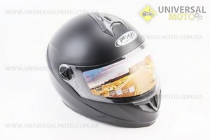 Шолом інтеграл, закритий HF-122 L, ЧОРНИЙ матовий (можливий не працюючий повітрозабірник на бороді). FXW (Шоломи / UM3301-V62)