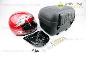 Кофр МАТовый черный "средний" отстегивающийся 370*420*290мм + ШЛЕМ