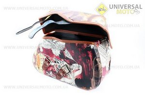 Кофр-СУМКА "БАЙКЕР" боковой двухсторонний, пара МОД. 5 "ЦВЕТНЫЕ". Китай (Шлем / UM3301-V81)