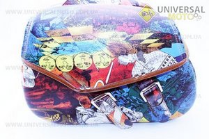 Кофр-СУМКА "БАЙКЕР" боковой двухсторонний, пара МОД. 5 "ЦВЕТНЫЕ". Китай (Шлем / UM3301-V81)