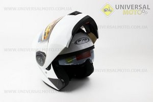 Шлем закрытый с откидным подбородком+очки HF-119 S- БЕЛЫЙ