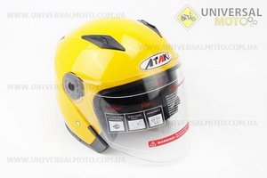 Шлем открытый OF512 Solid L - ЖЕЛТЫЙ глянец. ATAKI (Шлем / UM3303-V87)