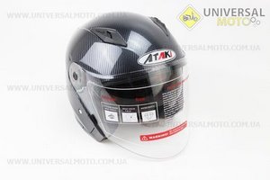 Шлем открытый OF512 Carbon L - ЧЕРНЫЙ/серый глянец