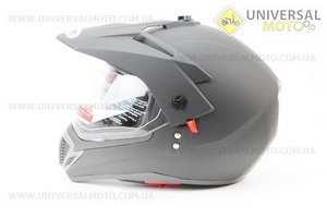 Шлем кроссовый FF103 Solid S - ЧЕРНЫЙ матовый