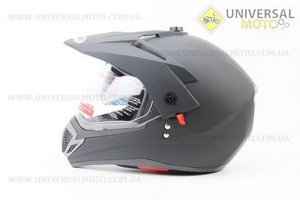 Шлем кроссовый FF103 Solid M - ЧЕРНЫЙ матовый