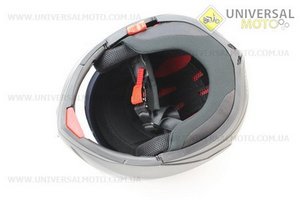 Шлем закрытый с откидным подбородком+очки FF105 Solid XL - ЧЕРНЫЙ матовый