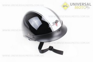 Шлем "КЕПКА" BLD-150 S- Черный с полоской белой. BLD (Шлем / UM3305-V21)