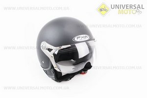 Шлем открытый с козырьком HF-225 длинной  Черный матовый. FXW (Шлем / UM3306-V22)