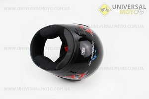 Шолом інтеграл, закритий HF-101 S, ЧОРНИЙ з червоно-сірим малюнком Q23-R. KUROSAWA (Шоломи / UM3306-V47)