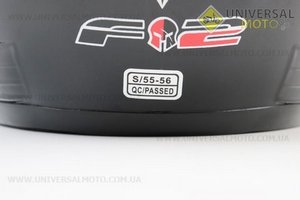 Шлем закрытый 825-3 S- Черный с рисунком красно-серым. F-2 (Шлем / UM3306-V70)