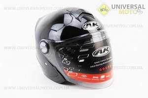 Шолом відкритий+окуляри AK-720, ЧОРНИЙ. AK (Шоломи / UM3307-V12)