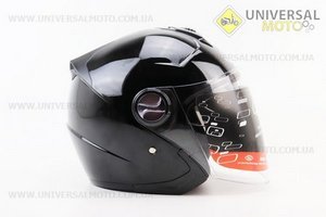 Шолом відкритий+окуляри AK-720, ЧОРНИЙ. AK (Шоломи / UM3307-V12)