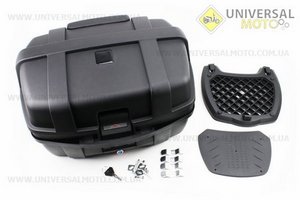 Кофр великий (пластмасовий) 550*420*330мм, кріплення швидкознімне, чорний матовий YM-0885. YUNMING (Шоломи / UM3308-V86)