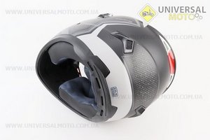 Шолом інтеграл, закритий+окуляри BLD-М61 S (55-56см), ЧОРНИЙ матовий з сірим малюнком. BLD (Шоломи / UM3309-V35)