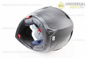 Шолом модуляр, закритий з відкидним підборіддям+відкидні окуляри BLD-158 S (55-56см), ЧОРНИЙ матовий. BLD (Шоломи / UM3309-V38)