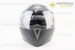 Шолом модуляр, закритий з відкидним підборіддям+відкидні окуляри BLD-158 S (55-56см), ЧОРНИЙ матовий. BLD (Шоломи / UM3309-V38)