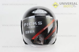 Шолом відкритий АТ-666, ЧОРНИЙ. PICKS (Шоломи / UM3309-V87)