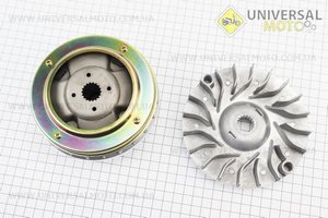 Варіатор передній комплект Yamaha MAJESTY 250 + втулка, крильчатка. Китай (Запчастини до японського скутера / UM3311-V24)