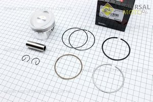 Поршневий комплект (поршень, кільця, палець) Suzuki VECSTAR AN150 57,50 мм STD (палець 15 мм). Китай (Запчастини до японського скутера / UM3315-V19)