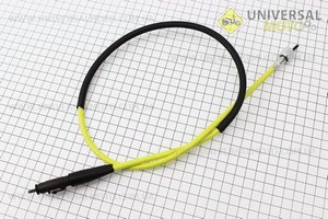 Трос спідометра Honda DIO ZX AF28/35 (з клямкою квадрат-квадрат, жовтий) (трос 87см; кожух 83см). Китай (Запчастини до японського скутера / UM3315-V33)