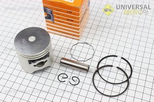 Поршень, кольца, палец комплект Honda DIO ZX80 48мм + 0,50 желтая коробка (палец 12мм). SEE (Скутер Honda DIO \ UM3318-V88)