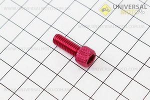 Болт алюминиевый под шестигранник M6 x 15 КРАСНЫЙ