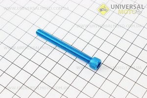 Болт алюминиевый под шестигранник M6 x 55 синий . Taiwan (МОТО инструмент / UM3320-V61)