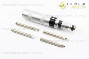 Викрутка ударно-поворотна з насадками, набір 5 предметів, тип 1. Китай (Мотоінструмент / UM3320-V93)