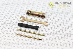Ключ свічковий для 4Т - 16 / 18mm + 3 предмета (ріжковий ключ 8 * 10mm / шток / викрутка + -) "ЗІП". Китай (Інструменти / UM3321-V04)