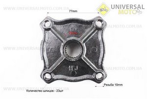 Ступица колеса со шлицами для оси 22мм под 4 болта. Китай (Квадроцикл / UM3350-V86)