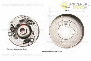 Зчеплення відцентрове для ATV 50-150см.куб.. Китай (Запчастини на квадроцикли / UM3350-V87)