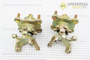 Цапфа (поворотний кулак) ATV 150-250 правий + лівий в зборі з маточиною (на 4 болта) під дискові гальма (вісь 17мм). Китай (Запчастини на квадроцикли / UM3352-V88)