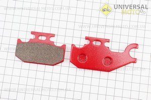 Гальмівні колодки (дискові) SUZUKI LT-A 400 / LT-A 450 / LT-A 500 / LT-A 700 / LT-A 750, комплект 2шт червоні. YONGLI (Запчастини на квадроцикли / UM3354-V05)
