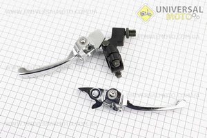 Важелі керма лівий, правий комплект 2 штуки (під зчепл. \ дискове гальмо), відкидний "хром", тип 2. Китай (Запчастини на квадроцикли / UM3354-V22)