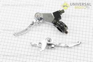 Важелі керма лівий, правий комплект 2 штуки (під зчепл. \ дискове гальмо), відкидний "хром", тип 3. Китай (Запчастини на квадроцикли / UM3354-V30)