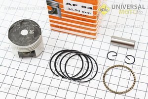 Поршень, кольца, палец комплект Honda GIORNO CREA AF54 36мм + 0,50 (палец 10мм) желтая коробка. SEE (Скутер Honda DIO \ UM3361-V78)