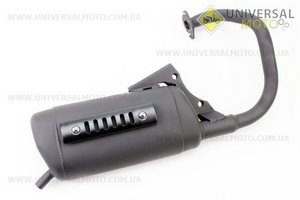 Глушник Honda DIO AF18/AF24 (накладка чорна). TATA (Запчастини до японського скутера / UM3364-V87)