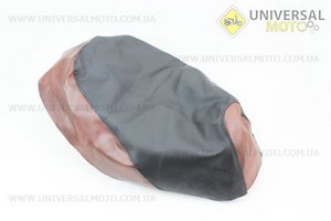 Чохол сидіння Honda DIO FIT (еластичний, міцний матеріал) чорний / коричневий. Украина (Запчастини до японського скутера / UM3369-V26)