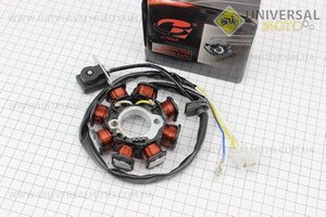 Статор магнето (генератора) Honda DIO AF34 / 35 (8 котушок роз'єм "мама 2 + 1"). B-cycle (Запчастини до японського скутера / UM3369-V93)