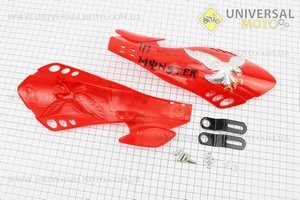 Захист для рук лівий, правий комплект 2шт "MONSTER ENERGY" ЧЕРВОНИЙ тип2. Китай (Різне / UM3370-V35)