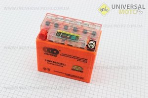 Акумулятор 9Аh МОТО 12N9-BS гелевий (L135*W75*H135мм), 2021, з індикатором. OUTDO (Акумулятор / UM3372-V54)