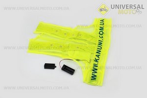 Жилет безпеки світловідбиваючий сітка LED, M (50 * 48см). Китай (Мотоекіпировка / UM3373-V24)