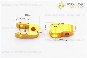 Подовжувач заднього амортизатора 27мм комплект 2шт, жовтий. Китай (Різне / UM3373-V55)