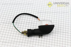 Поворот "крапля" малий, коротка ніжка, прозоре скло. Китай (Освітлення повороти / UM3373-V76)