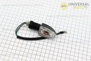 Поворот "стріла" чорний, прозорого. Скло. Китай (Освітлення повороти / UM3373-V79)